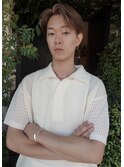 外国人風ハイライト+センターパート