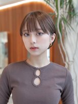 20代30代大人美人ショートボブ/小顔ショートヘア/マロンベージュ