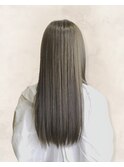 20代30代40代艶感ストレートアッシュグレージュ透明感ロング