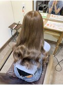 オトナ女子 10代 20代 ベージュ ブリーチなしカラー 艶カラー