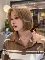 サロウィンフレンテ 新宿三丁目(SALOWIN Frente)&nbsp;石塚／前髪なし大人可愛い韓国タッセルボブ10代20代30代40代新宿