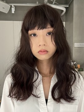 テクネ 天神大名(techne) 天神大名顔周りレイヤーカットミディアムボブタッセルボブパーマ