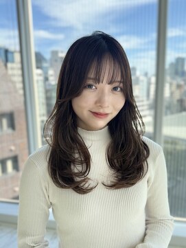 美髪レイヤーカット/顔周りレイヤー／ストレートロングレイヤー