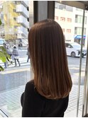 ツヤ髪　ベージュ　AIR銀座タワー　藤本麻衣