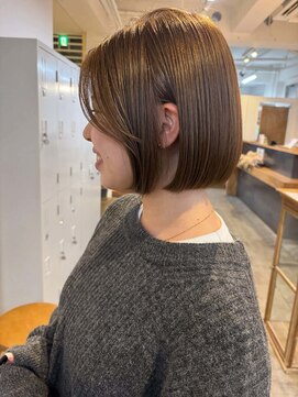 クラフト ヘア デザイン(CRAFT HAIR DESIGN) (CRAFT渡邉)大人ミニボブ / イルミナ くすみベージュ