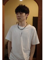 エディ(Edy)&nbsp;メンズマッシュ波巻きパーマツイストスパイラルパーマ眉毛カット
