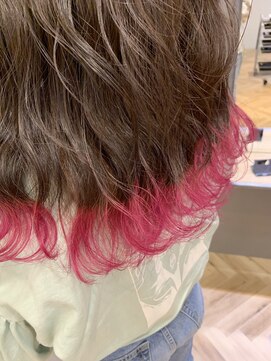 ジーナ 博多(Zina) 【Zina】裾カラー♪グレージュ&ピンク♪