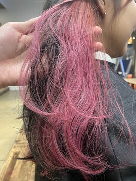 アヴァンス 北花田店(AVANCE) 【#パステルピンク】×インナーカラー×モテ髪ロング