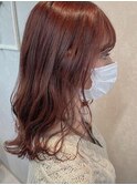 〈Chainon.〉艶髪★透け感ピンクボルドー◎