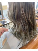 ブリーチ無しのミルクティーカラー