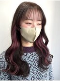 ダブルカラーピンクベージュベージュカラーケアブリーチレイヤー