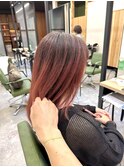 チェリーピンクバレイヤージュセミロング本厚木