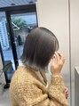 ミリー 梅田店(milly) プツッと切りっぱなしボブ♪シルバーカラー♪