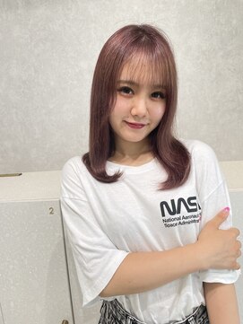 エジョン 八幡山店(Aejon) レイヤーロング/ヘルシースタイル/韓国ヘア/ベビーピンク/調布