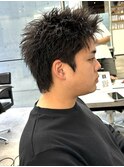 スパイキーショート/メンズ/眉毛/パーマ/メッシュ/フェード
