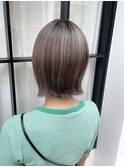 ナチュラル白髪ぼかしハイライト/ブラウンベージュ30代.40代