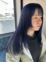 リム(RIM.)&nbsp;ネイビーブルー×レイヤーカット