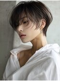 ☆ホワイトグレージュミニウルフデジタルパーマチェリーブラウン