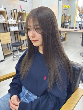 アリープパロット(ALEAP parrot) 美髪ストレートロングストレート/透明感オリーブベージュ