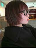 ミニボブ レイヤーカット 前髪あり