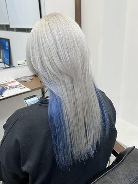 ラック 津田沼(LUCK) ホワイトカラー/インナーカラー/ブルー/デザインカラー/ブリーチ