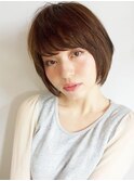 20代～50代☆ショートボブくびれヘア◎ナチュラルブラウン◎