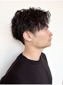 マッシュ×ツイストパーマ