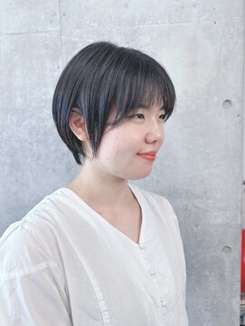 ラウンジ モリオ イケブクロ(Lounge MORIO Ikebukuro) *耳かけショートボブ丸みショート前下がりショートボブ前髪あり
