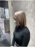 くびれヘアアプリコットオレンジハイライトカラーブルーカラー