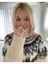 グリーン 町田(green)&nbsp;【ミディアム】ケアブリーチ/ブロンド/前髪あり