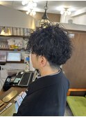 無造作カールの大人ショートパーマ