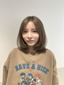 アールサロン アネックス 名駅(Rr SALON ANNEX) ミディアムレイヤー×ミルクティーベージュ