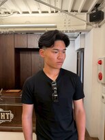 ビーバイエイトジェンツ(Bee by EIGHT GENTS) リバースセンターパート/ニュアンスパーマ/ダウンバング/心斎橋