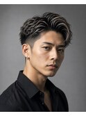 アップバングショートセンターパートツーブロックハイライト30代