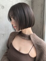 フォト 新宿三丁目(foto) 地毛風縮毛矯正韓国風顔まわりレイヤー小顔ボブ切りっぱなしボブ