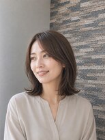 アース 熊本嘉島店(HAIR&MAKE EARTH)&nbsp;伸ばしかけにも◎大人可愛い【外ハネくびれミディアム】