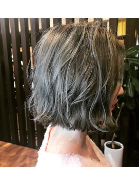 ウノプリール 茶屋町店(unopulir) 【unopulir永尾】外国人風シルクアッシュ☆外はねボブ