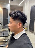 バーバー　ツーブロック/刈り上げ/ツイスパ/ビジネス/かきあげ 