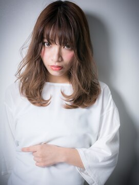 カバーヘア ブリス 志木南口駅前店(COVER HAIR bliss) ミルクティーブラウン前下がりレイヤーロングv志木20代30代40代