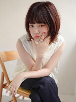 ムク 甲府(muku.)&nbsp;ミディアムヘア/斜めバング/グレージュカラー/甲府駅