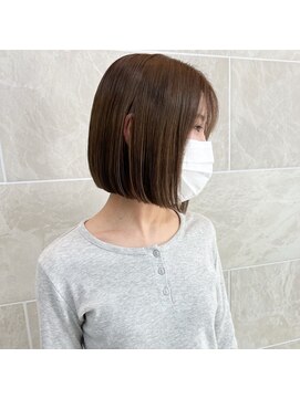 オズ 郡山桑野店(OZ) イメチェンハッシュカットフルバング似合わせレッドブラウン