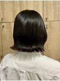 《切りっぱなしボブ×顔周りウルフ》似合わせカット/林愛華