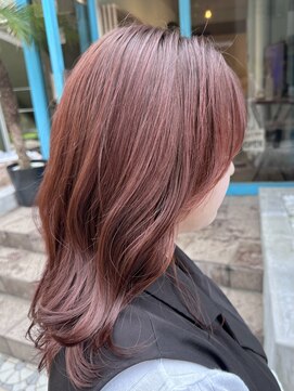 ヘアーメイクオズ(hair make O/S) KON/ゆるミディ/ピンクカラー/ピンクブラウン