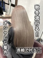 コワファースト長崎シャンプーボーイ 2nd(COIFF1RST 長崎 SHAMPOO BOY)&nbsp;長崎で理想のハイトーン☆ ミルクティーグレージュ