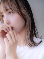 リノショアーズ 元町店(RINOSHORES)&nbsp;10代20代30代大人可愛い艶感裾カラーミルクティーベージュ