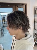 サーフカール　メッシュ　メンズカット　長崎　美容室ハイライト