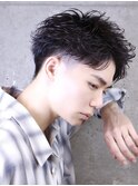 フェザーショート メンズベリーショート アップバング パーマ