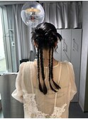 ヘアアレンジ　外はねボブ　イメチェン　レイヤーカット