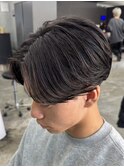 熊本メンズヘア 流れる縮毛矯正 センターパート MEN'S HAIR