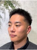 men's/スペインカール/スパイキーショート/ブルーブラック